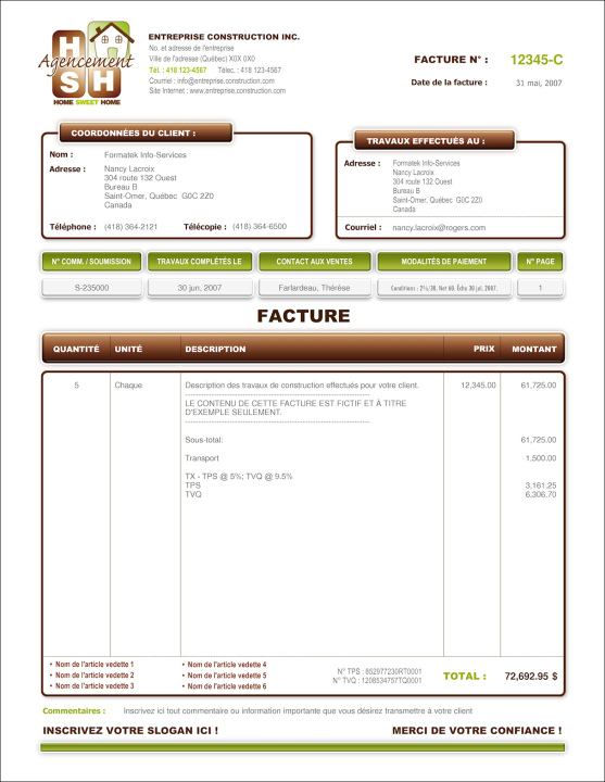 SAGE 50 | FACTURE | # M2CT03-1