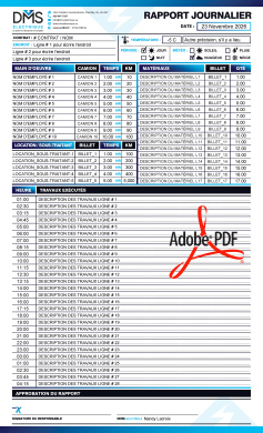 PDF | RAPPORT JOURNALIER | # P-M4CT05X-10