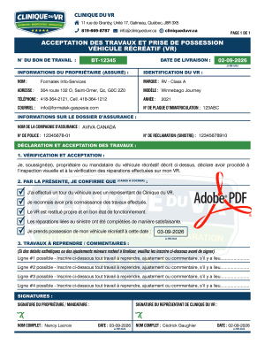 PDF | CONTRAT - ACCEPTATION DES TRAVAUX | # P-M3TR01X-7