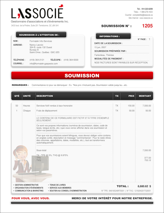 SAGE 50 | SOUMISSION | # M1SE09-2
