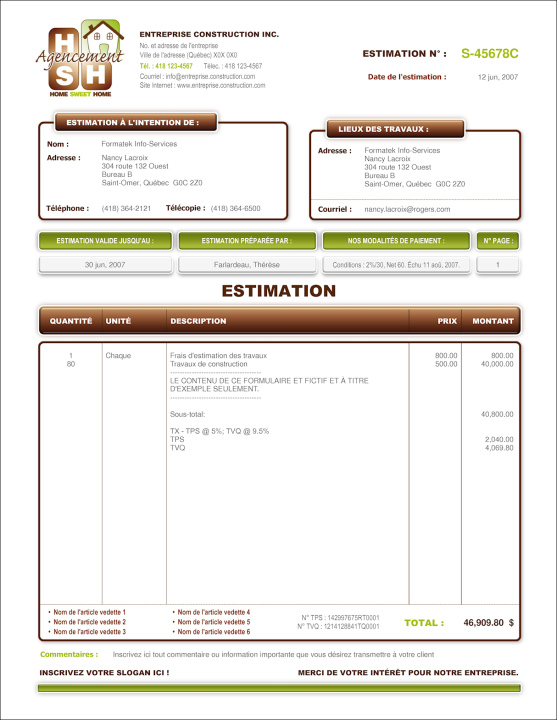 SAGE 50 | ESTIMATION | # M2CT03-2