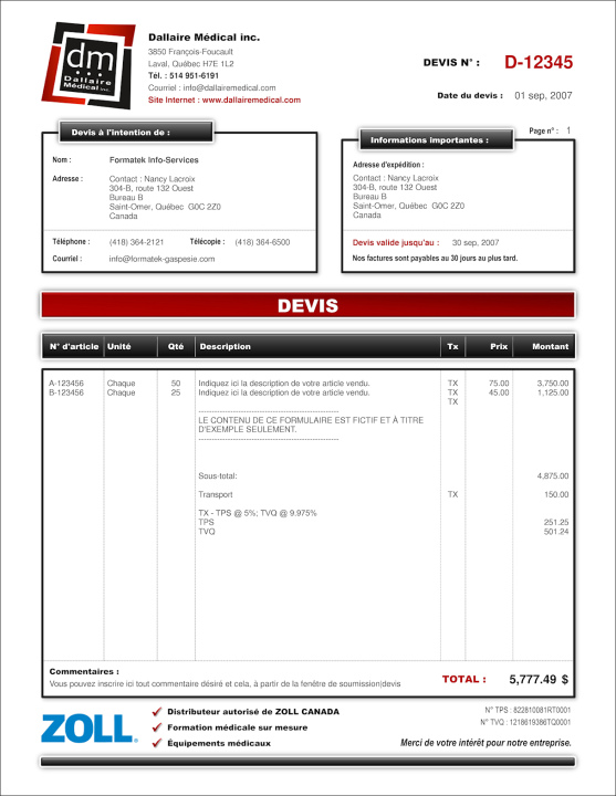 SAGE 50 | DEVIS | # M2CT05-2
