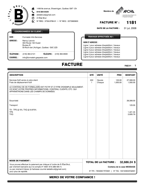 SAGE 50 | FACTURE | # M2CT09-1